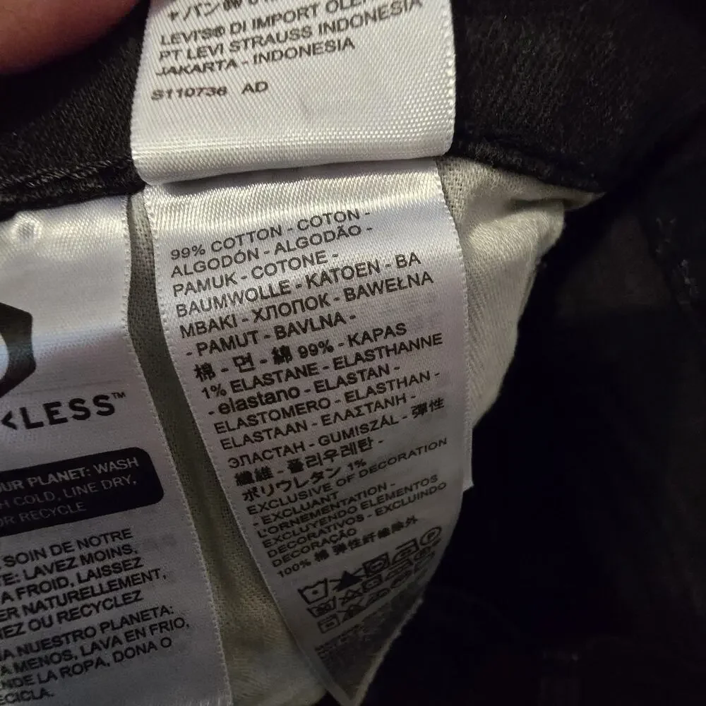 Levi's Black 541 Straight Leg Jeans Mens 32